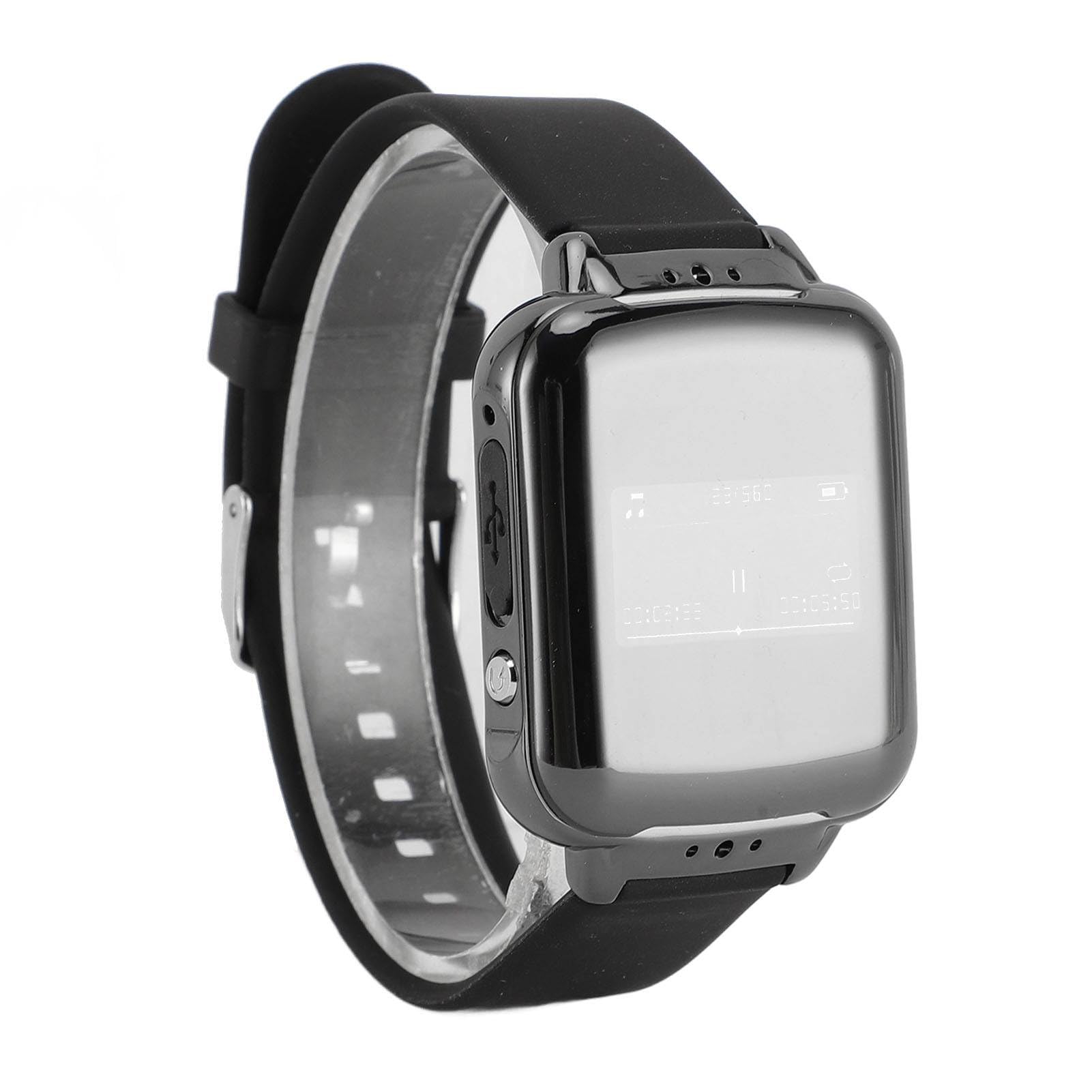 Voice Recorder Watch, Digital Voice Activated Recorder Bracelet with Playback, MP3, HD Noise Reduction Sound Recording Device, Audio Recorder with BT E Book, Earphones (4G)