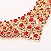 UBBC 18K Gold Plated Red Crystal Embedded Scarf Pattern Jewelry Set