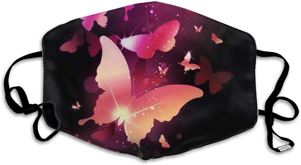 Hongclever Reusable Mouth Face Masks Fashion Butterfly Earloop Mask Washable Outdoor Anti-Dust Allergy Windproof