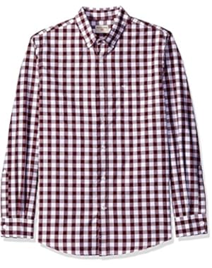 Men's No Wrinkle Long Sleeve Button-Front Shirt