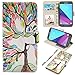 For Samsung Galaxy J3 Emerge Case, J3 2017 Case, J3 Prime Case, Amp Prime 2 Case, UrSpeedtekLive J3 Emerge Wallet Case, Premium PU Leather Flip Case Cover with Card Slots & Kickstand(Love Tree)