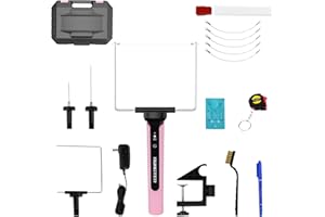 RONGTER 4 in 1 Hot Wire Electric Foam Cutter Kit, Styrofoam Cutting Tool 15W/ 6V with Case, Heated Foam Carving Knife Kit (Toolbox Pink)