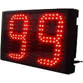 Azoou 6" High Character 2 Digits LED Seconds Countdown Count up Timer Red Aluminum Case