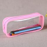 CHEERYMAGIC Clear Pencil Case Large PVC Zipper Pouch Pink Storage view 2