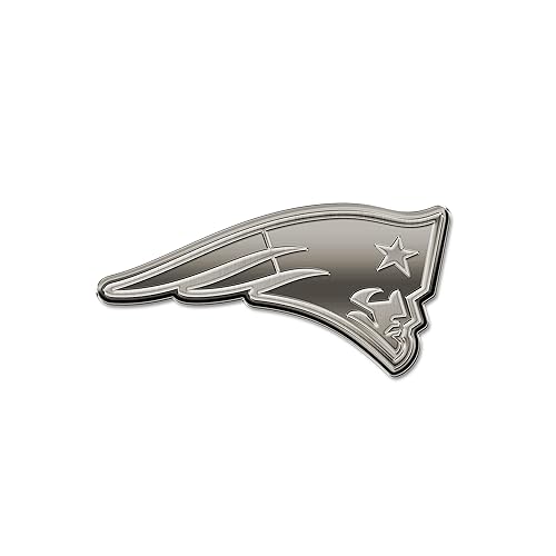 Rico Industries NFL New England Patriots Antique Auto Emblem Antique Nickel Auto Emblem for Car/Truck/SUV