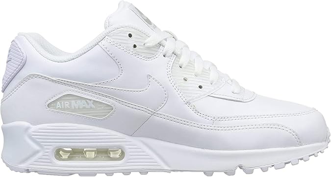 NIKE Air Max 90 Leather Mens Trainers, White (White/White), 14 UK: Amazon.co.uk: Shoes & Bags