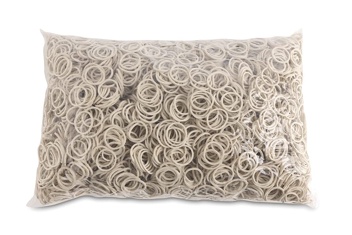 Rubber Bands OFFICE PRODUCTS Diameter 20mm 1,5x1,5mm 1000g White/Small Office Accessories/Type-Standard/Material-Rubber/Weight (g)-1000 / Colour-White/Size-1,5x1,5mm