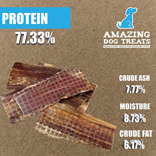 Beef Esophagus Jerky for Dogs ( 6 Inch 25 Pc/ Pack) Beef Gullet Dog