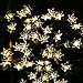KEDSUM Outdoor Snowflake Solar String Lights, 20ft 30 LED Waterproof Outdoor Decoration Lighting Fairy Lights for Christmas Trees, Garden, Patio, Wedding, Party and Holiday Festivals (Warm White)