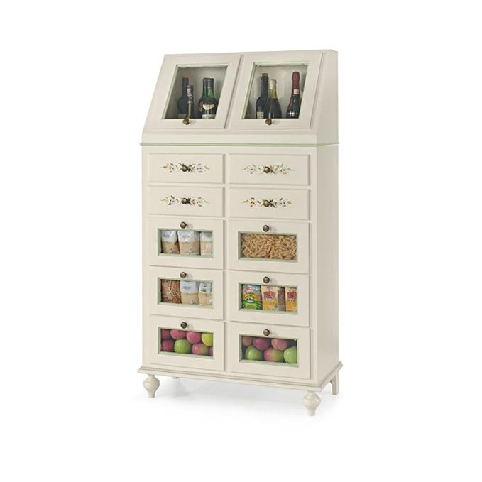 InHouse srls Kleiner Vorratsschrank, Stil klassisch, aus Massivholz u