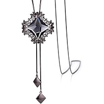 Amazon.com: Merdia Long Chain Necklace for Women Rhombus Pendant ...