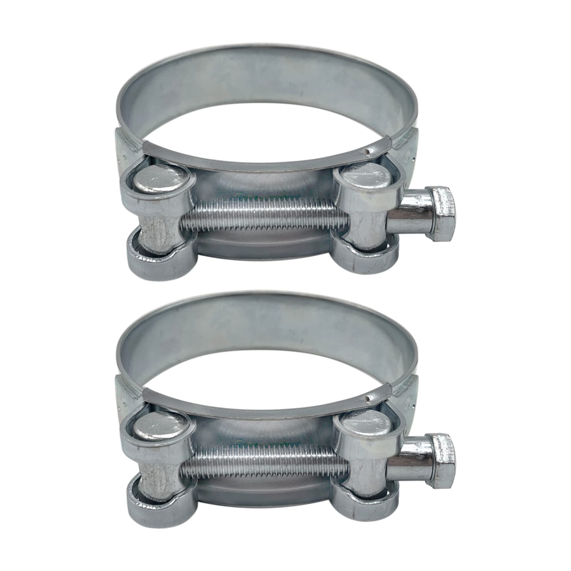 Diforma Reinforced Pipe Clamp, Galvanized Steel Tube Hose Clamp Fasteners (2 pcs, 80-85 mm)