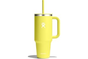 Hydro Flask Travel Tumbler with Handle, Lid and Straw - Insulated Stainless Steel in 40 Oz Cactus