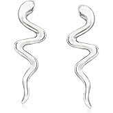 Ross-Simons Italian Sterling Silver Snake Drop Earrings