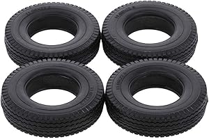 GoolRC 4pcs Trailer Car Rubber Tires for 1/14 Tamiya Tractor Truck RC Climber Trailer