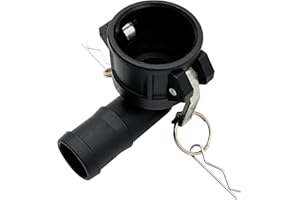 BITOTU 200C-90 Degree Elbow Type C Poly Cam and Groove Hose Fitting, 2" Socket x 2" Hose ID Barbed (2 inch)