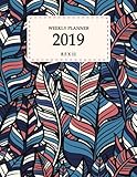 Weekly Planner 2019 8.5 x 11: Beautiful Leaves, Weekly View Planners, 12 Months Calendar, schedule p by 