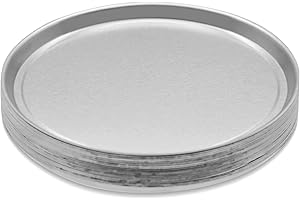 AMTAST 50 Pcs Aluminum Sample Pans 90mm Weight Scale Tray Disposable Round Lab Trays Fits Moisture Analyzer Laboratory Balanc