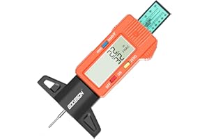 Godeson Digital Tread Gauge with 3 Modes - Fractional Inch, Color-Coded Bar - Suitable for All Vehicle Tires - Orange