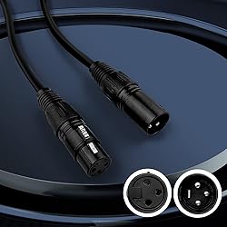DMX Cable 6.5 ft, 10 Pack Czgor Flexible 3 Pin XLR