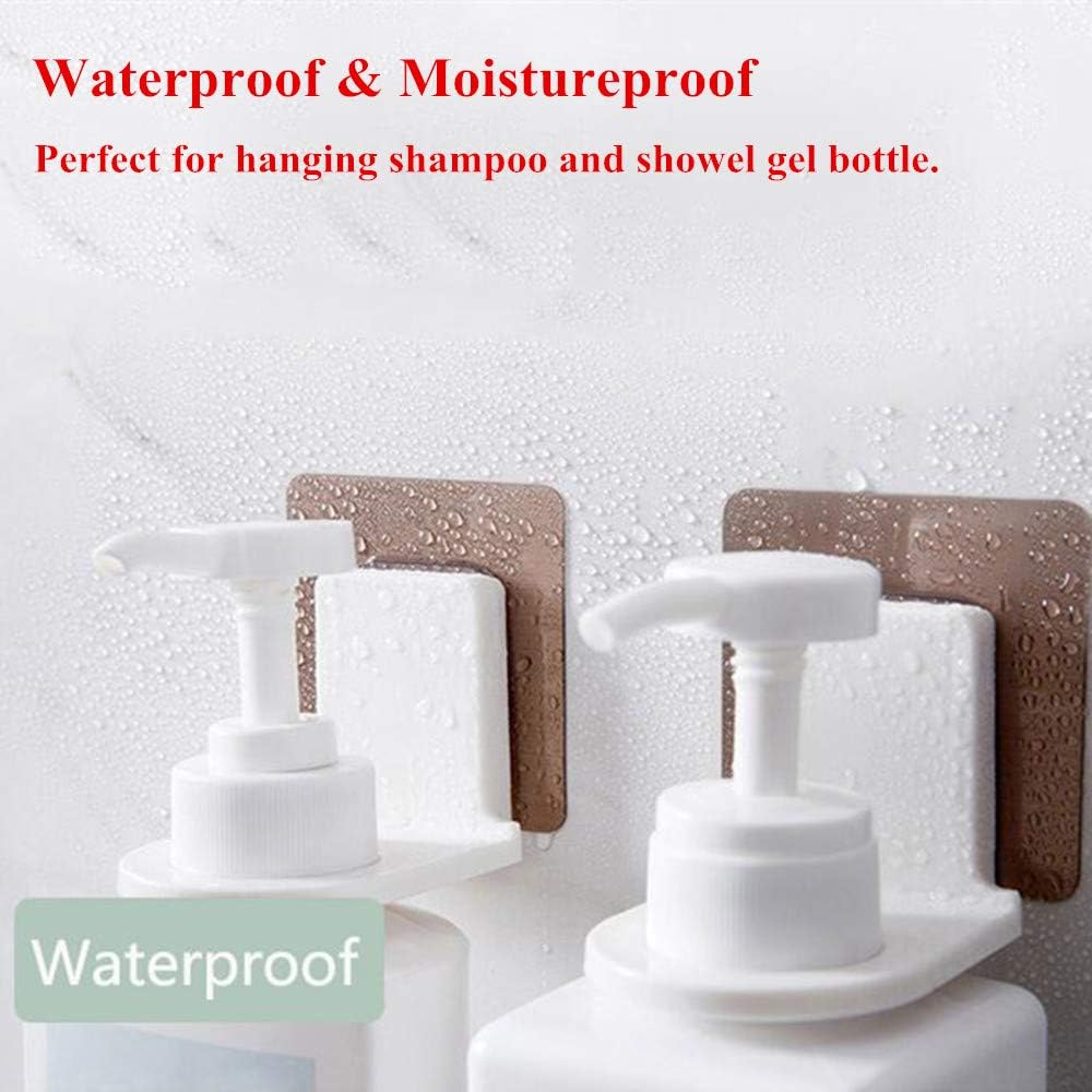 Shower Gel Bottle Rack Hook Bracket Bathroom Wall Magic Paste Shampoo Suction Wall Type Seamless Hook 3 Pack: Kitchen & Dining