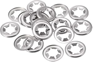 uxcell M12 ing Washer 11.2mm I.D. 24.5mm O.D. Internal Tooth Washers Push-On ing Speed Clip 304 Stainless Steel 20pcs