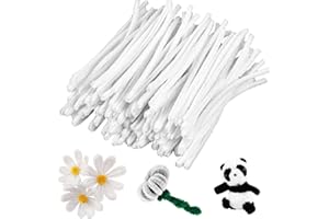 RAINFLOW Pipe Cleaners Craft Supplies - Chenille Stems Fuzzy Craft Wire for Handicrafts Twisting Stick DIY for Craft Bouquets