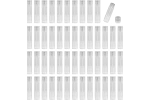 Emperoch 50 Pcs Empty Lip Balm Tubes, 5g Empty Lipstick Tube with Cap, Refillable Plastic Lip Gloss Container Tube with Push 
