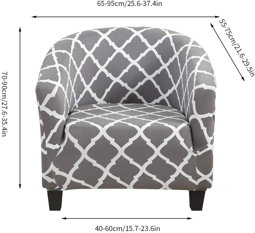 SearchI Club Chair Slipcover,Stretch Spandex Removable Geometric Pattern Armchair Covers, Sofa Cover Furniture Protector for Living Room Arm Chair Cover Geometric Couch Covers: Furniture & Decor