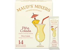 Maud's Mixers Pina Colada Cocktail Mix, 14 ct, Mocktail Non-Alcoholic Drinks - Made with Real Agave - Low Calorie, Low Sugar,