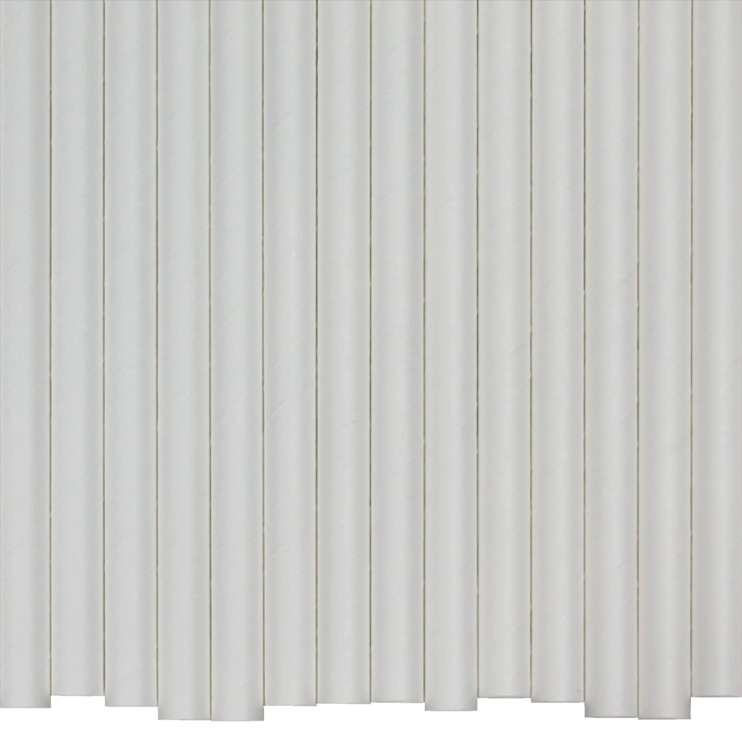 White Paper Straws (10mm x 200mm) - Pack Size 200 - FSC Certified/Food Safe/PFAS Free/Biodegradable/Eco-Friendly/Durable/Ideal for Milkshakes & Smoothies