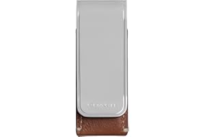 COACH Money Clip in Natural Full-Grain Leather