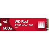 Western Digital 500GB WD Red SN700 NVMe Internal Solid State Drive SSD for NAS Devices - Gen3 PCIe, M.2 2280, Up to 3,430 MB/