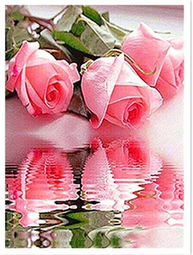CHIHUOBANG 5D Rose Diamond Painting Kits for Adults, Full Drill Rhinestone Cross Stitch Picture Valentine's Day Embroidery Gift
