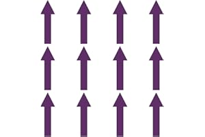 LiteMark 10 Inch Purple Thin Arrow Vinyl Stickers – Durable Gloss Finish Waterproof Arrow Vinyl Sign Decals for Warehouses, Schools & Event 12 Pack