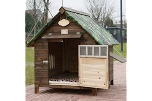 Wood Dog Houses for Outdoor, Dog Kennel Outdoor with Door, Small Dog House Outdoor, Pet House for Small Medium Dogs, Cats and