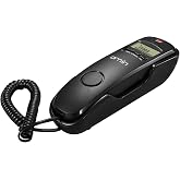 Ornin T112 Trimline Corded Telephone with Caller ID(Black)