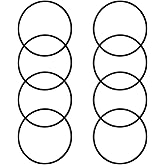 8 Pack 236 Buna-N O-Ring, 50A Durometer, 3-1/4" ID, 3-1/2" OD, 1/8" Width | Petroleum &amp; Hydrocarbon Resistant, Durable Buna-nitrile rubber