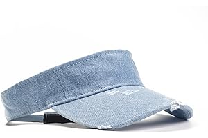 ANDICEQY Sport Retro Ripped Sun Visor Hats Adjustable Empty Top Baseball Cap Cotton Ball Caps for Women and Men