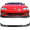FREEMOTOR802 Front Bumper Lip Splitter, Fits 1992-1995 Honda Civic Coupe Hatchback, Mugen Style Unpainted Black PP Air Dam Chin Spoiler Underbody Front Lip Spoiler Lower Guard Protector Styling Trim