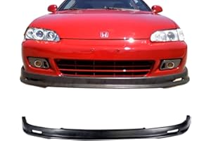 FREEMOTOR802 Front Bumper Lip Splitter Fits 1992-1995 Honda Civic Coupe Hatchback, Mugen Style Unpainted Black PP Air Dam Chin Spoiler Underbody Front Lip Spoiler Lower Guard Protector Styling Trim