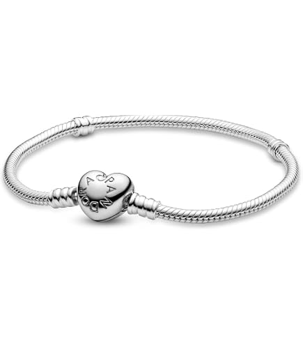 Amazon.com: Pandora Jewelry Moments Heart Clasp Snake Chain Charm