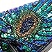 MG Collection Laurel Beaded Sequined Peacock Purse, Green, One Size