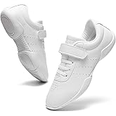 LANDHIKER Girls Cheer Shoes White Cheerleading Shoes Dance Athletic Training Tennis Breathable Youth Dancing Lightweight Competition Comfortable Cheer Sneakers