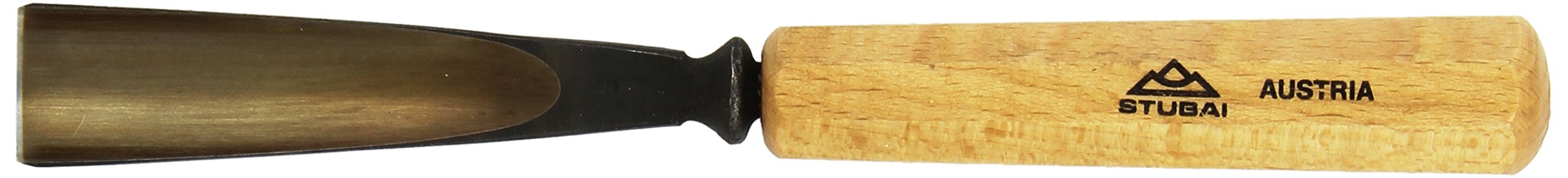 Stubai 520925 Type 9 with Wooden Handle Woodcarving Chisel, Gold/Beige, 25 mm