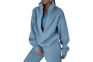 Eisctnd Womens Fashion Womens Joggers Sweat Sets Women Half Zipper 2 Piece Outfits Joggers Pants Sweatshirt Set Travel