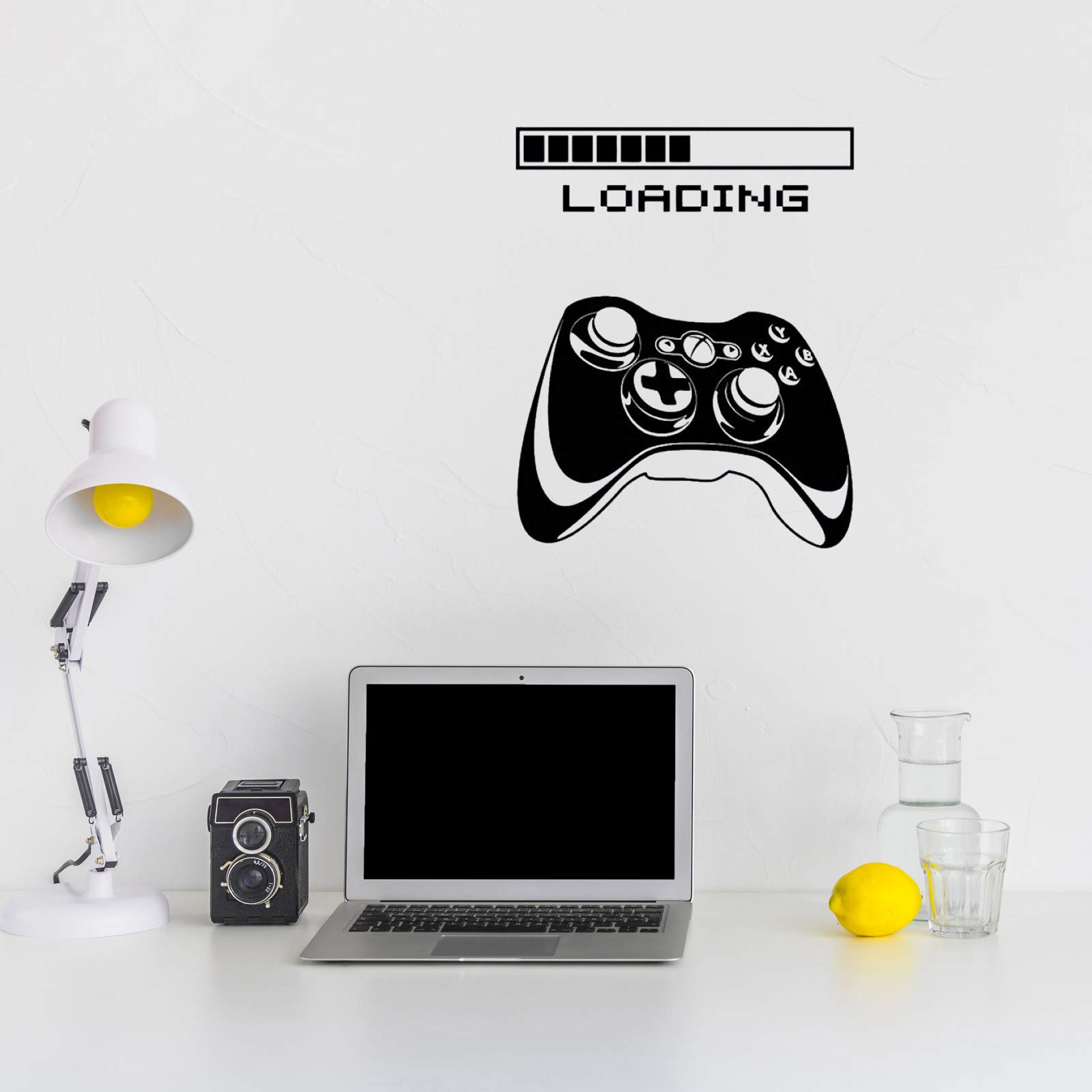Nacnic Nordic Style Wall Decals. Loading Screen with Game Console Controller Sticker. Black Wall Decoration with Much Variety to Choose from, Perfect for Kid's Rooms, Living Rooms, Shops, Offices