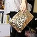 Lady Sparkling Sequins Handbag, Fashion Dazzling Prime Clutch Purse Gold Wallet, Retro Luxurious Evening Clutch Wedding Purse for Women