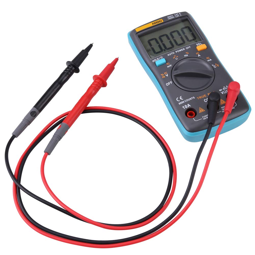 Digital Multimeter Autoranging AN8002 True-RMS Digital Multimeter AC DC Voltage Ammeter Current Ohm Meter with LCD Display