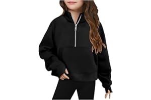 nhApmj Teen Girls Half Zipper Sweatshirts Lightweight Winter Warm Pullover Thumb Hole Long Sleeve Casual Sweaters Cute Tops